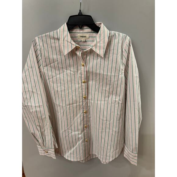 L'AGENCE Ellery Long-Sleeve Blouse - Pink, Size Medium - Picture 3 of 4